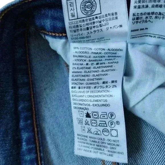 Levi's Wedgie Fit Skinny Jeans Devil Medium Wash Blue Button Fly Women's size 27 - Picture 11 of 15